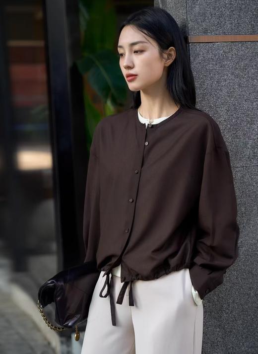 美拉德老钱风巨显白高智感衬衫 商品图0