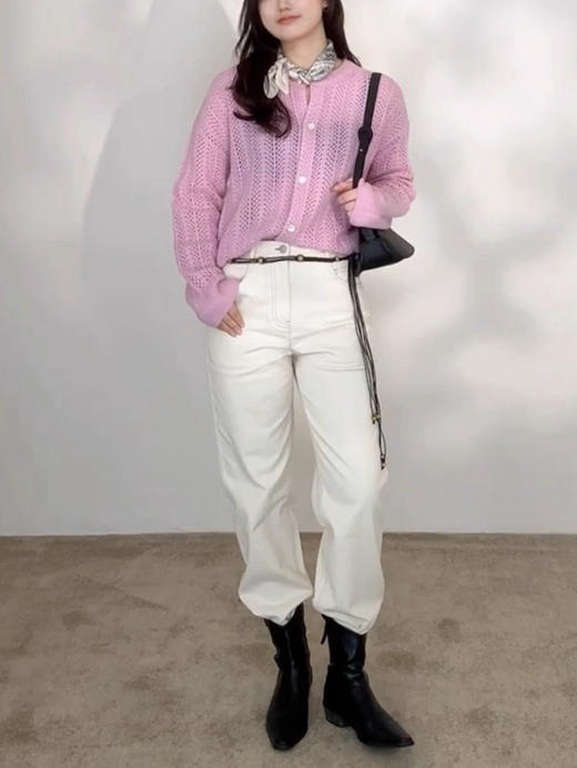 小禾土壤牛仔米白色牛仔裤 商品图5