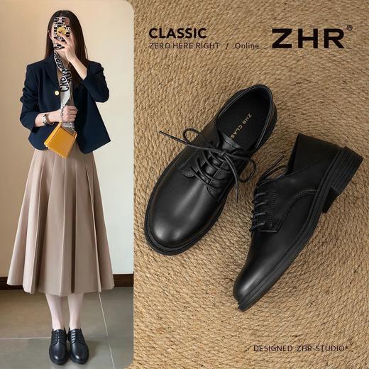 ZHR则则时尚复古英伦单鞋2025秋季新款轻便百搭舒适气质通勤皮鞋 商品图1