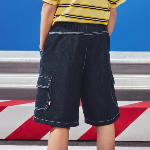 PUMA彪马童装2026夏季新款儿童男童牛仔短裤复古潮流 商品图2