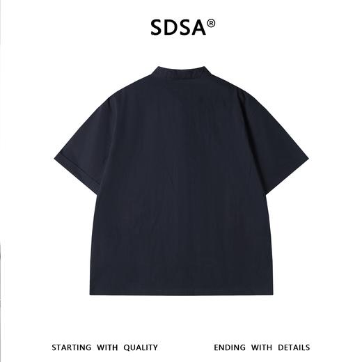 56019SDSA男装2026新款高贵轻奢潮牌简约纯色立领短袖衬衫百搭时尚衬衣 商品图5