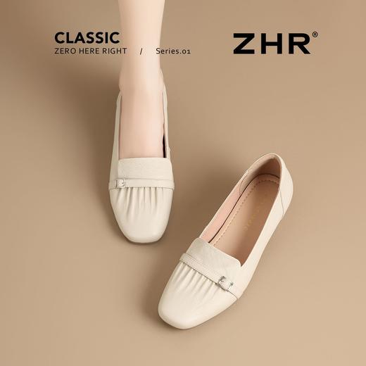ZHR头层牛皮乐福鞋女2025秋季新款真皮软底舒适妈妈鞋一脚蹬单鞋 商品图6