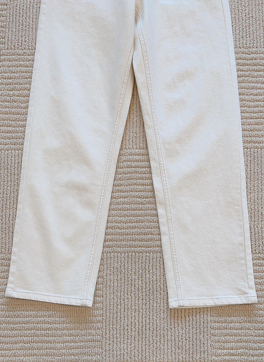 小禾土壤牛仔米白色牛仔裤 商品图9