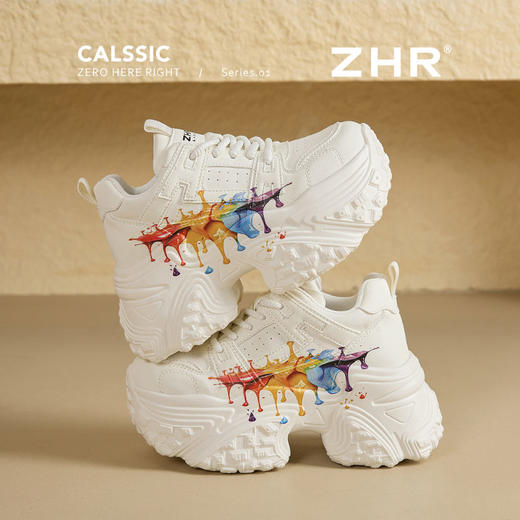 【增高8cm】ZHR则则厚底增高老爹鞋女春季小个子高颜值休闲运动鞋 商品图5