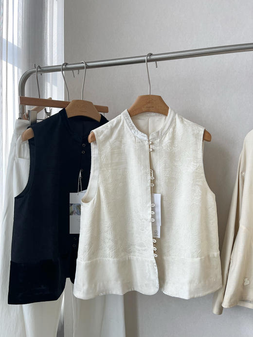 【中式之美】噢蜜ooomeooo真丝拼接马甲“一件搭所有” 商品图7