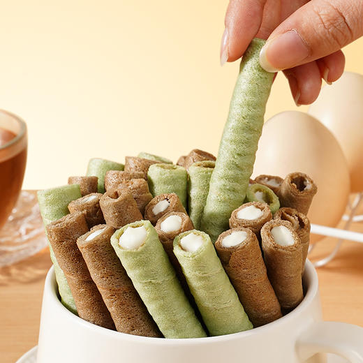 自营（泰利嘉）- 网红茉莉龙井蛋卷锡兰红茶蛋卷夹心鸡蛋饼干办公宿舍休闲零食彩箱 商品图5