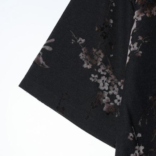 SDSA男装2026新款高贵轻奢美式撞色设计植绒花卉圆领短袖T恤百搭 商品图3