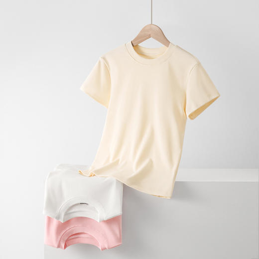 【59元2件】新款正肩修身短袖T恤 休闲显瘦圆领短款上衣 商品图4