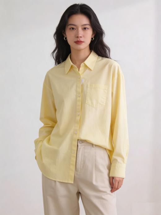 佐丹奴女装26年新款全棉牛津纺宽松衬衫05346010 商品图5