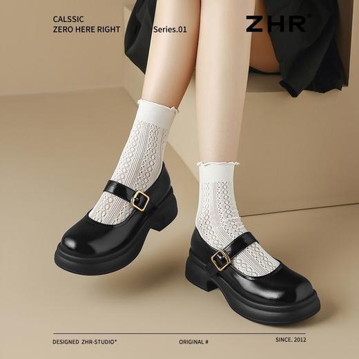 【店铺热销】ZHR厚底玛丽珍女鞋秋冬2025新款法式jk小皮鞋女粗跟 商品图7