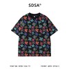 26T140SDSA男装2026新款高贵轻奢时尚简约满印彩色花卉圆领短袖T恤百搭 商品缩略图4