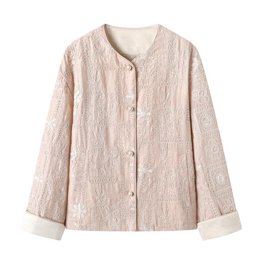 丁摩 春秋季款新中式国风刺绣外套女新款千金风上衣6ZF-119A 商品图0