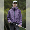 百媚生 户外女休闲冲锋衣运动紫色连帽登山服短款外套2689 商品缩略图3