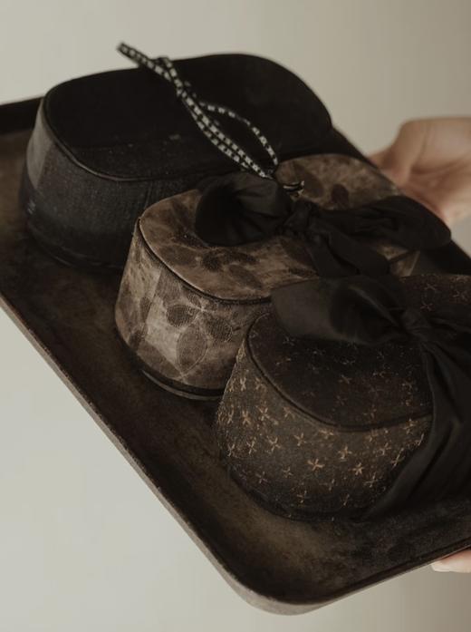 清如许优选｜古布蝴蝶结手拎茶器收纳盒 便携茶盒 可放行李箱 商品图2