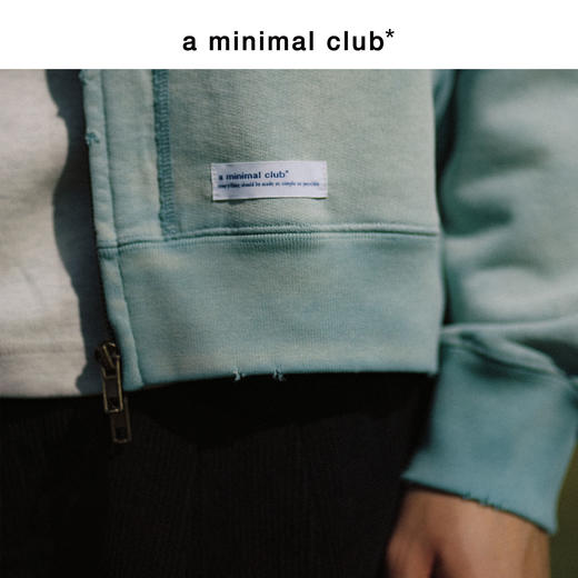 a minimal club重磅460克100%棉毛圈布拉链夹克连帽卫衣AM5BST06 商品图3