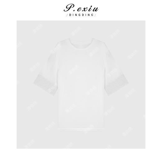 03-3潘依绣丁丁宠粉韩系撞色圆领短袖T恤Q70412 商品图0