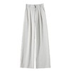 西装环扣设计款 米白色西装阔腿裤 女春夏新款高腰高奢感垂感百搭直筒裤 休闲西裤 商品缩略图5