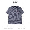 9213SDSA男装2026新款高贵轻奢百搭显瘦撞色条纹刺绣爱心圆领短袖T恤 商品缩略图1