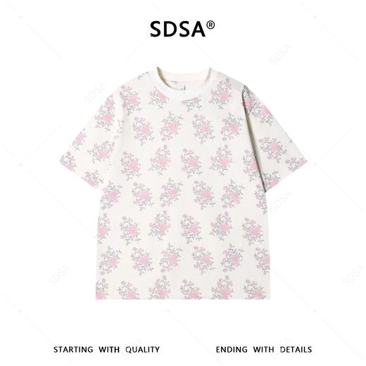 26T199SDSA男装2026新款高贵轻奢时尚碎花满印圆领短袖T恤百搭显瘦上衣 商品图5