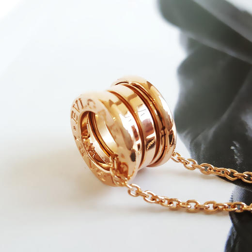 【95新】BVLGARI宝格丽B.zero1系列335924玫瑰金弹簧项链 链长约46cm中性款060326AK23 商品图2