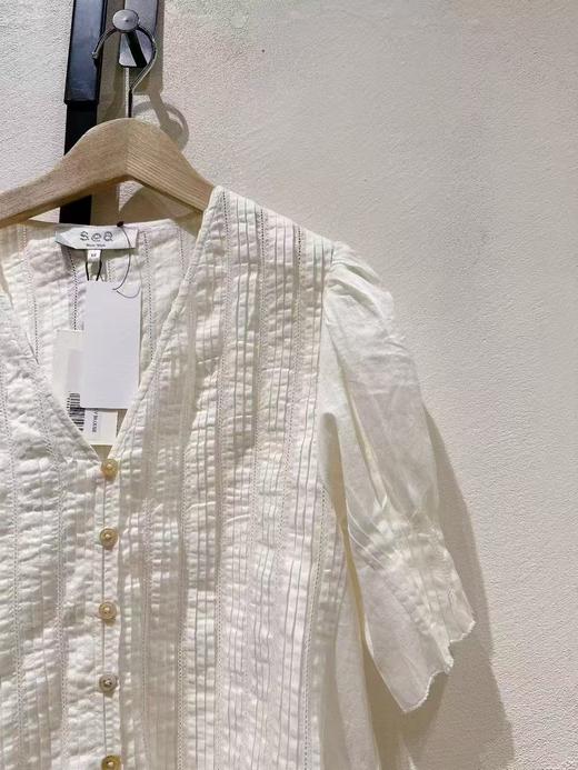 女款褶皱短袖上衣ba 商品图2