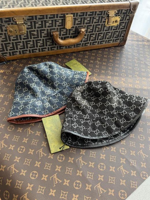 古驰 丹宁系列  老花 渔夫帽 黑色/蓝色（CO） 商品图2