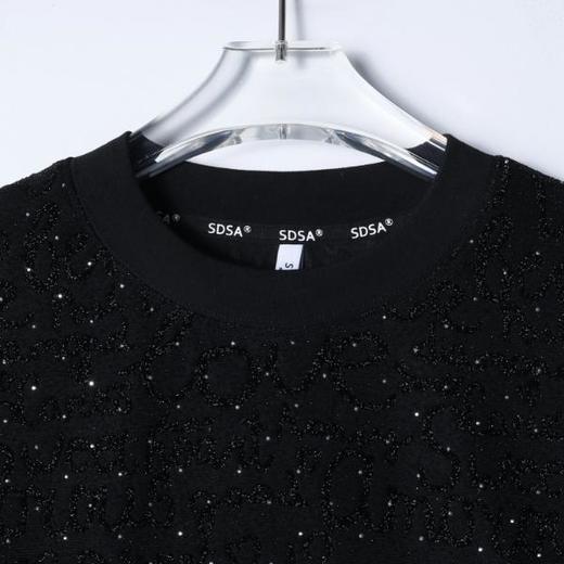 26T173SDSA男装2026新款高贵轻奢时尚痞帅满天星提花圆领长袖T恤百搭 商品图1