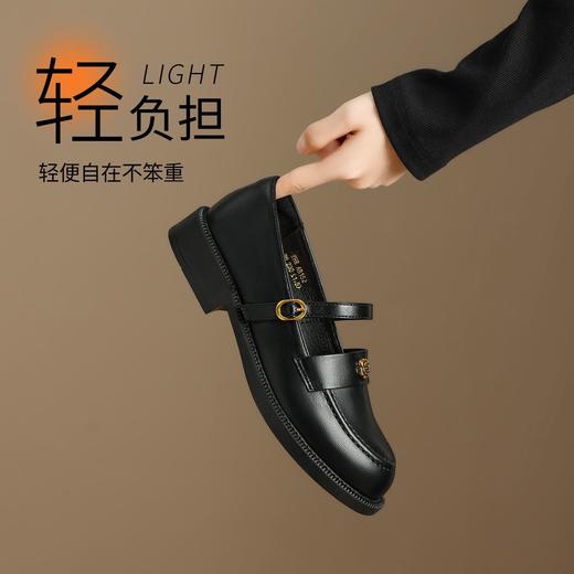ZHR则则平底乐福鞋女2025新款复古山茶花小皮鞋软底一脚蹬单鞋女 商品图5