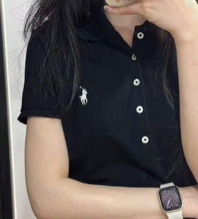 【hm1】女士经典五粒扣刺绣短袖polo衫！！