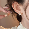 雀说 金色锆石花朵耳钉精致小巧轻奢耳环 商品缩略图2