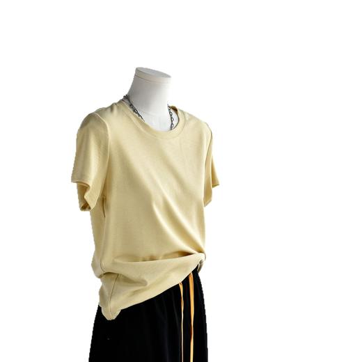 【99/2件】【进口兰精莫代尔+新疆长绒棉】【大牌品质莫代尔棉云感T恤】超弹柔顺简约百搭短袖 商品图4