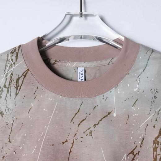 26T152SDSA男装2026新款高贵轻奢时尚扎染凌乱线条印花圆领短袖T恤百搭 商品图2