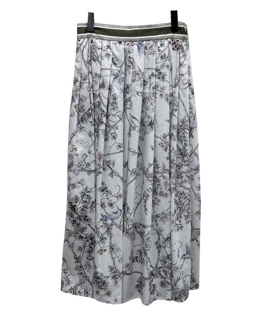 女款绸质花卉印花半裙ba010 商品图1