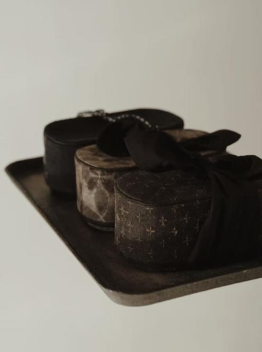 清如许优选｜古布蝴蝶结手拎茶器收纳盒 便携茶盒 可放行李箱 商品图0