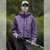 百媚生 户外女休闲冲锋衣运动紫色连帽登山服短款外套2689 商品缩略图1