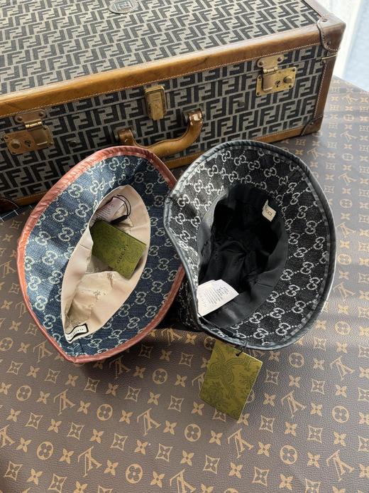 古驰 丹宁系列  老花 渔夫帽 黑色/蓝色（CO） 商品图5