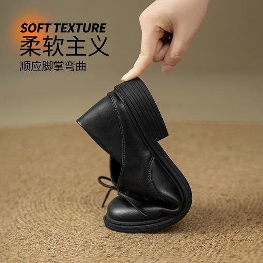 ZHR则则时尚复古英伦单鞋2025秋季新款轻便百搭舒适气质通勤皮鞋 商品图4