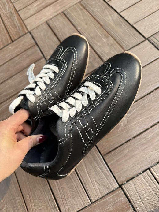 316-7 高端顾客来 大马新款全皮薄底德训鞋 内外全皮 柔韧如蒲草 巨舒适 商品图8