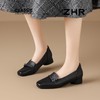 ZHR头层牛皮乐福鞋女2025秋季新款真皮软底舒适妈妈鞋一脚蹬单鞋 商品缩略图8
