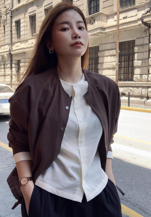 美拉德老钱风巨显白高智感衬衫 商品图5