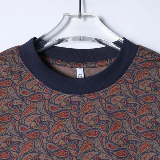 26T212SDSA男装2026新款高贵轻奢时尚撞色满印设计短袖T恤百搭时尚上衣 商品图2