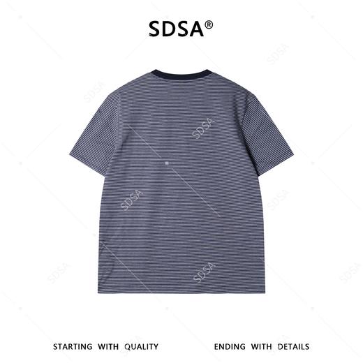 9213SDSA男装2026新款高贵轻奢百搭显瘦撞色条纹刺绣爱心圆领短袖T恤 商品图5