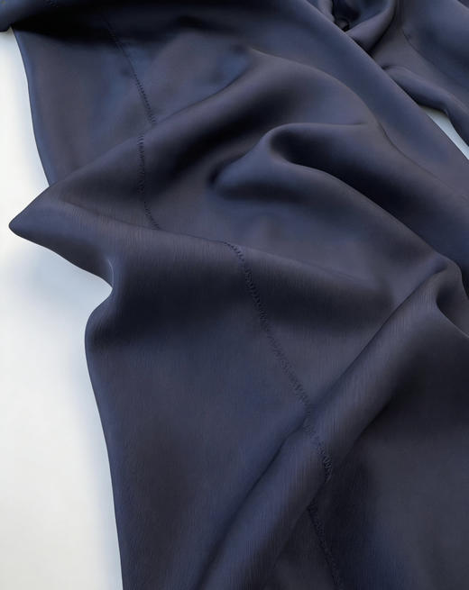 纯尾Th26新款藏青斜纹松紧腰阔腿裤。 自己备注号码 商品图8