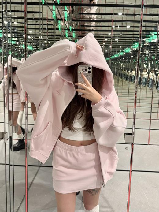 亚历山大王 26新款 粉色钻绳拉链卫衣 商品图3