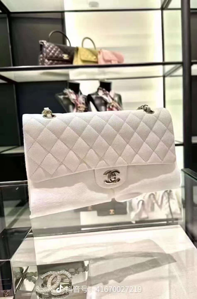 小香 CF25CM中号银扣正品荔枝皮