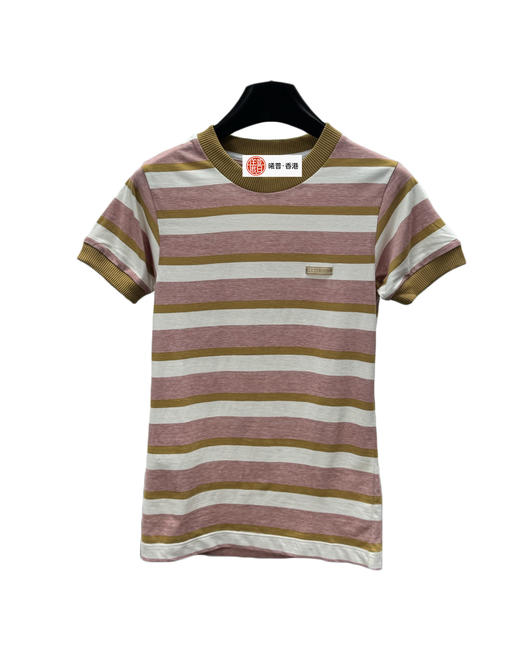 女款棉质条纹短袖T恤fe020 商品图0