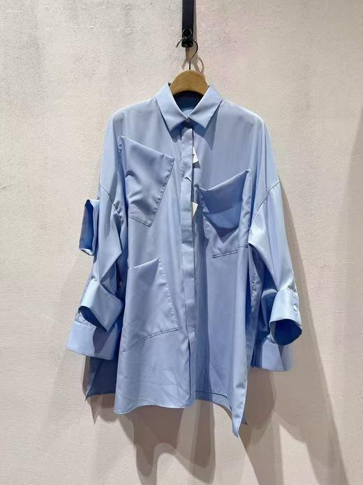 女款拼接长袖衬衫la 商品图0