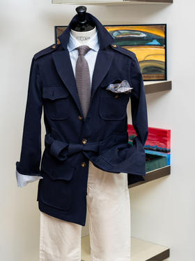 Avino 蓝色 Safari Jacket