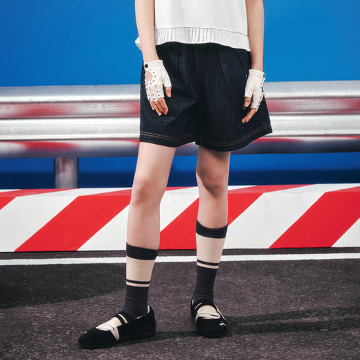 PUMA彪马童装2026夏季新款儿童女童短裤牛仔A摆裙裤复古时髦 商品图3