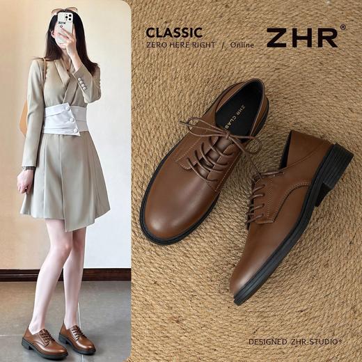 ZHR则则时尚复古英伦单鞋2025秋季新款轻便百搭舒适气质通勤皮鞋 商品图2